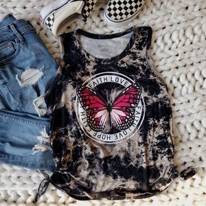 No Boundaries rouched butterfly tank